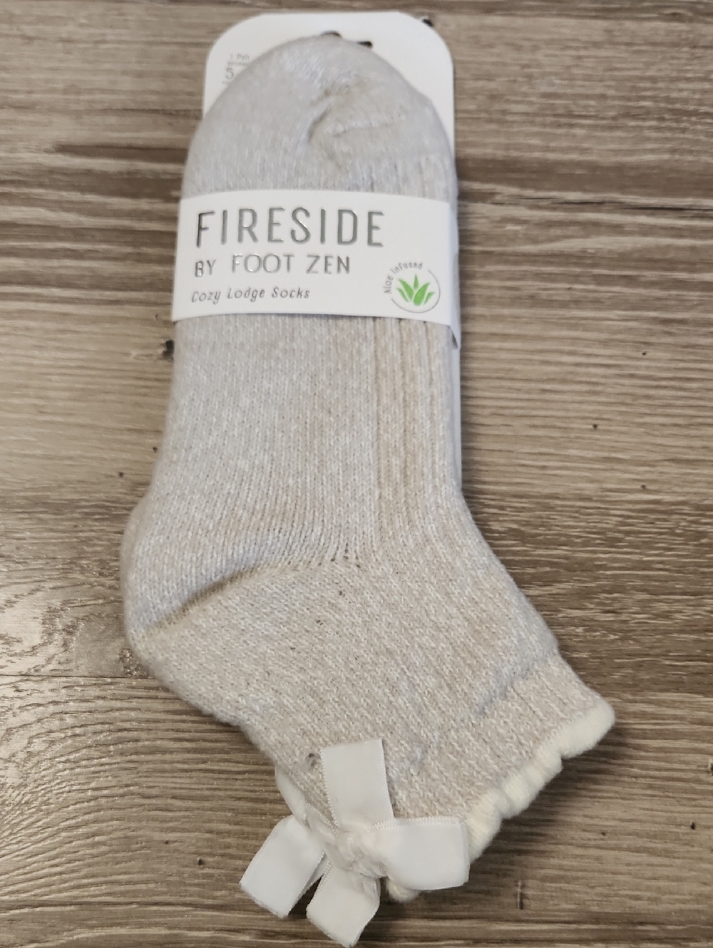 🧦🧦Fireside By FOOT ZEN House Lounge Socks Rib Knit Taupe, 2 For $20